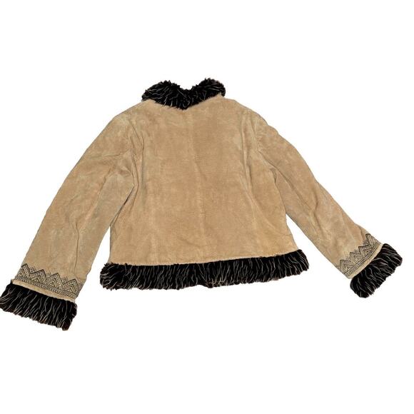 Vintage Weatherproof Women's Suede Leather Faux Fur Lined Jacket Penny Lane XL - Picture 10 of 12